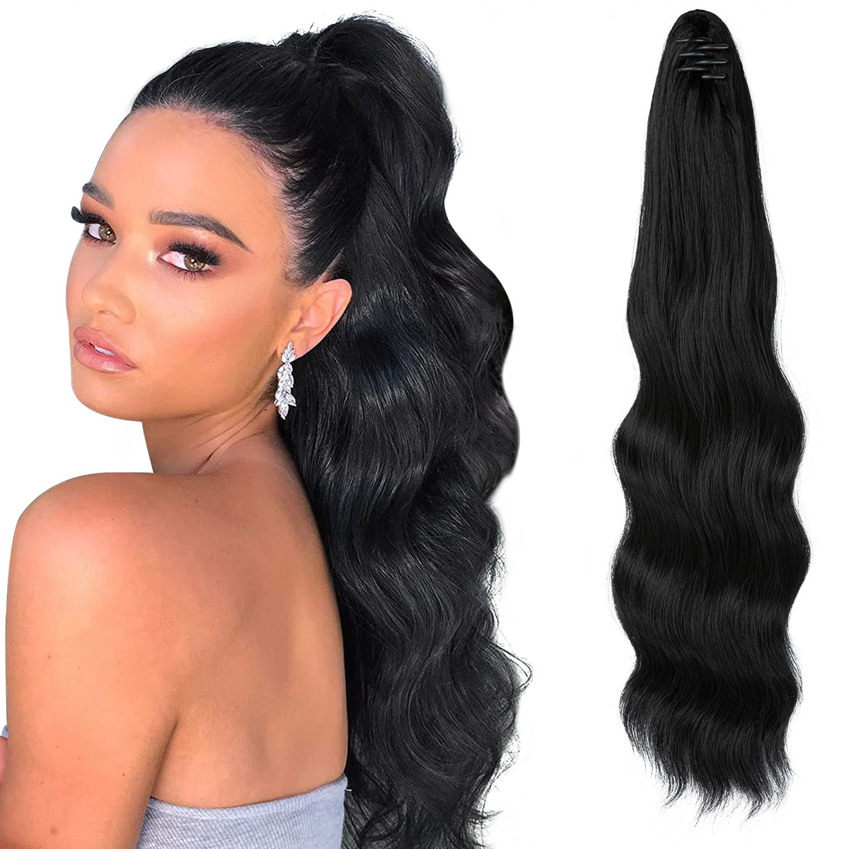 European And American Womens Wigs With Long Ponytails