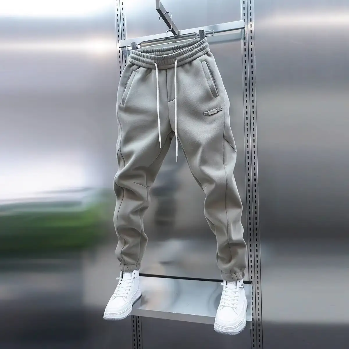 Shangbao Trendy Mens Spring Solid-Color Casual Sweatpants