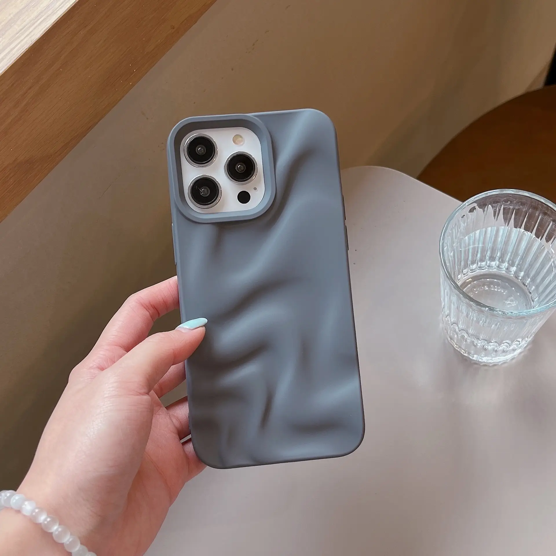 Simple Matte Solid Color Water Ripple Mobile Phone Soft Case