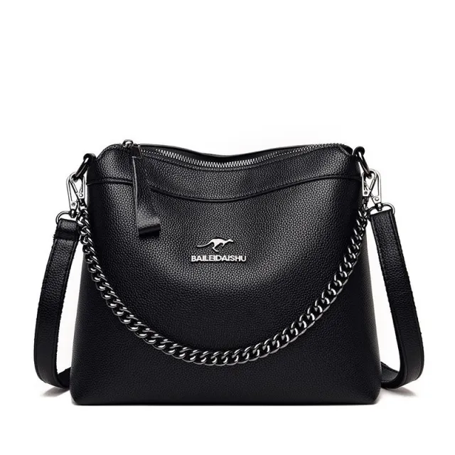 Large Capacity Crossbody Casual Shoulder Handbag Black - Shop at LoveMi