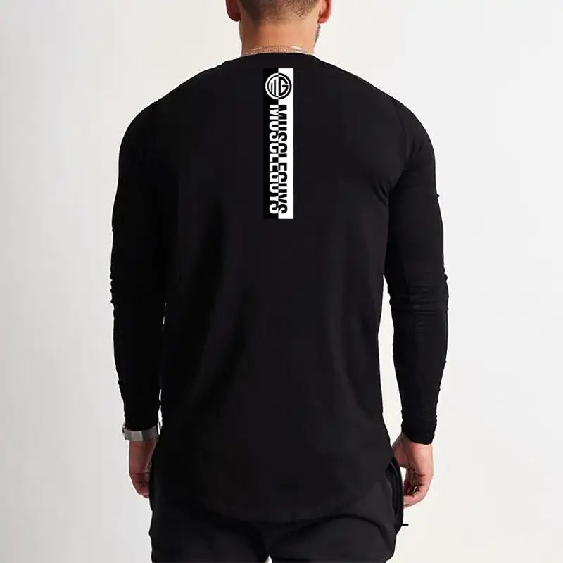 Men's Fitness Round Neck Long Sleeve Slim-fit Top