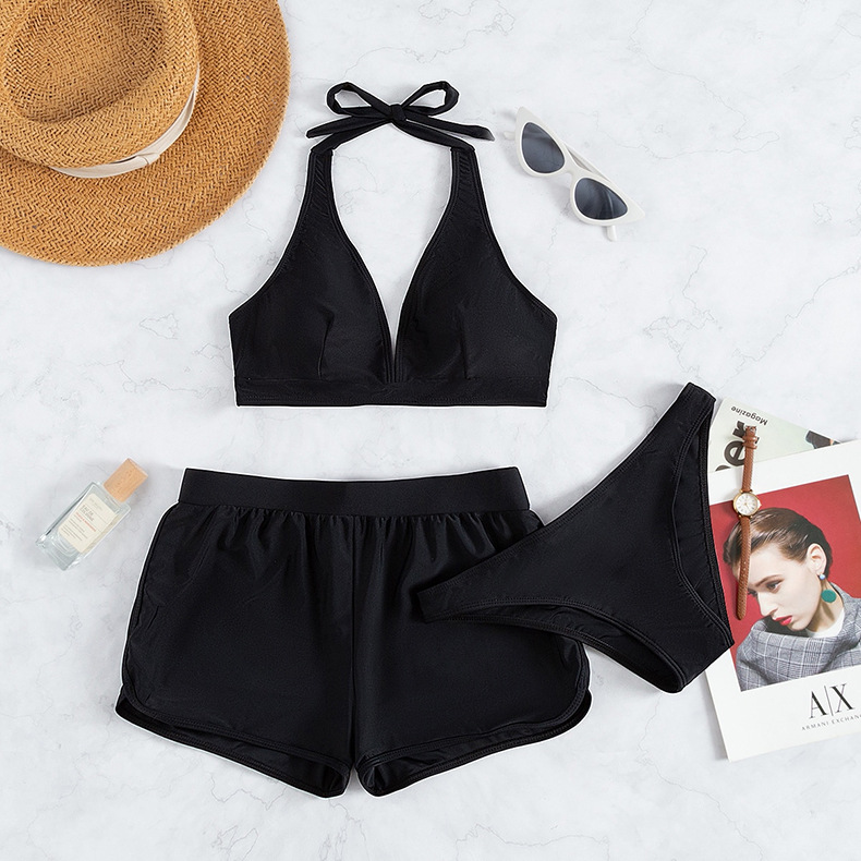 Three-piece Sexy Halter-style Two-piece Swimsuit
