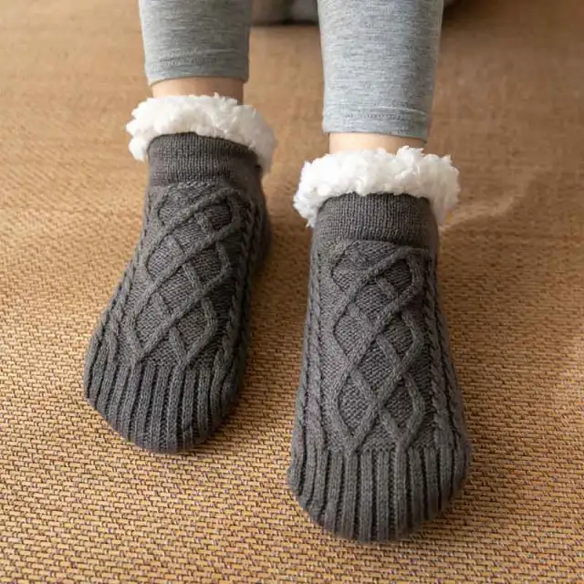 Women's Home Winter Floor Socks Gray - Shop at LoveMi