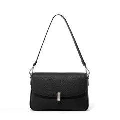 Large Capacity Genuine Leather Crossbody Bag For Women Graceful And Fashionable Genuine Cowhide - Black - View 1