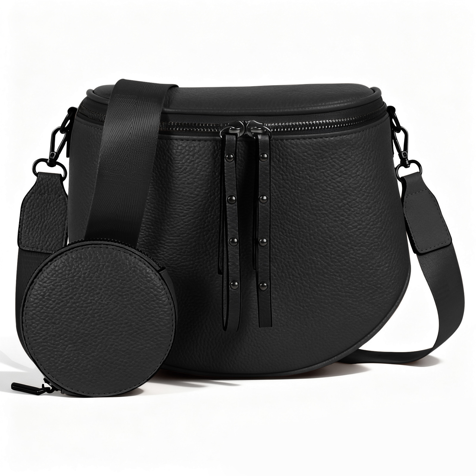 Synthetic Leather Crossbody Bag, picture 6 of 12