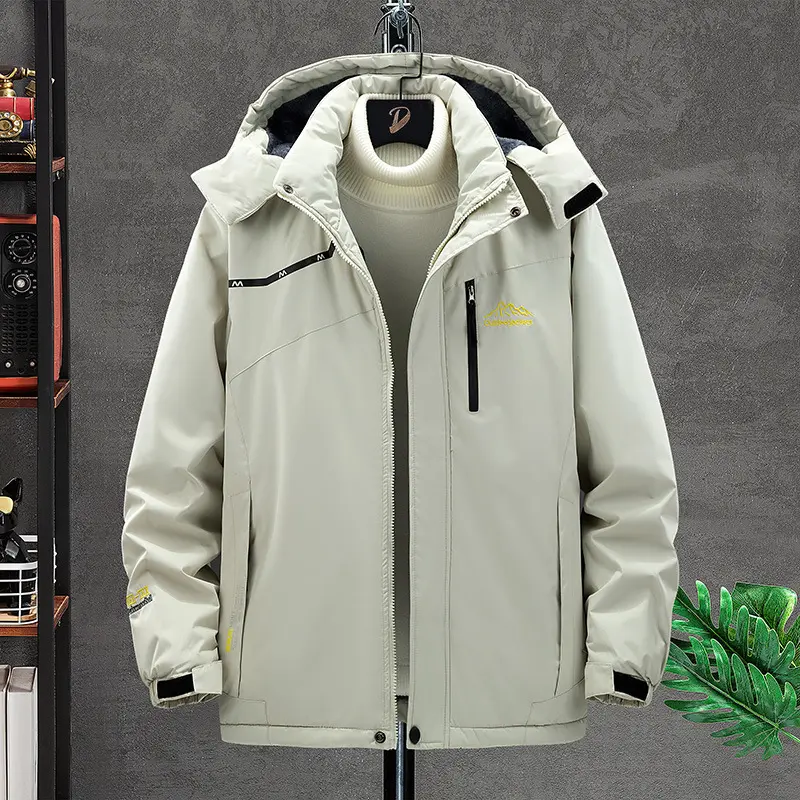Mens Hooded Outdoor Waterproof Windbreaker