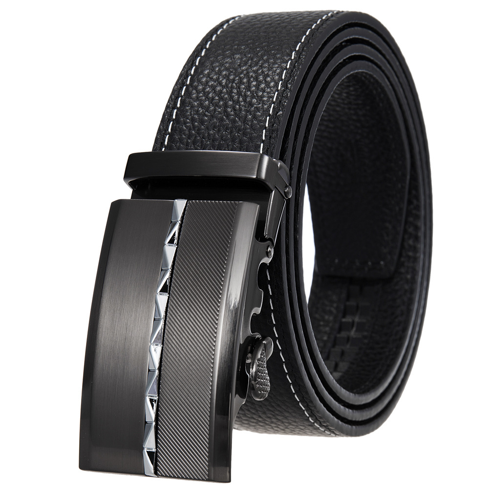 Title 1, New Mens Automatic Buckle Leather Belt