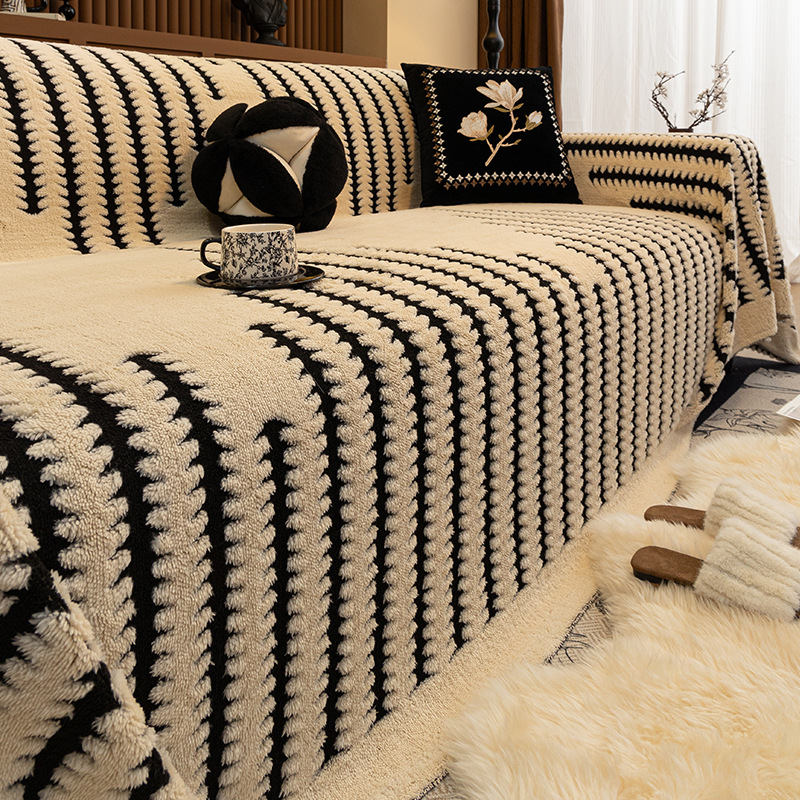 Light-luxuryHigh-end Winter Plush Sofa Cover