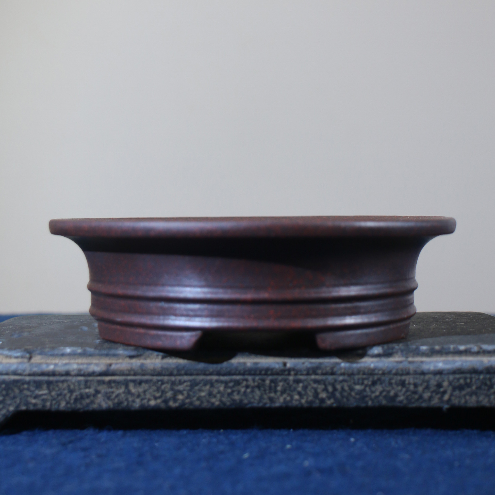 Round Purple Clay Bonsai Pot, picture 2 of 7