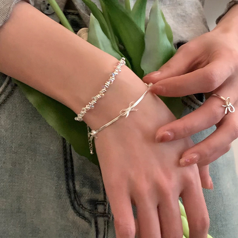 Dreamy Colorful Bead Mini Light Bulb Tiny Silver Coin Bracelet For Women Affordable Luxury