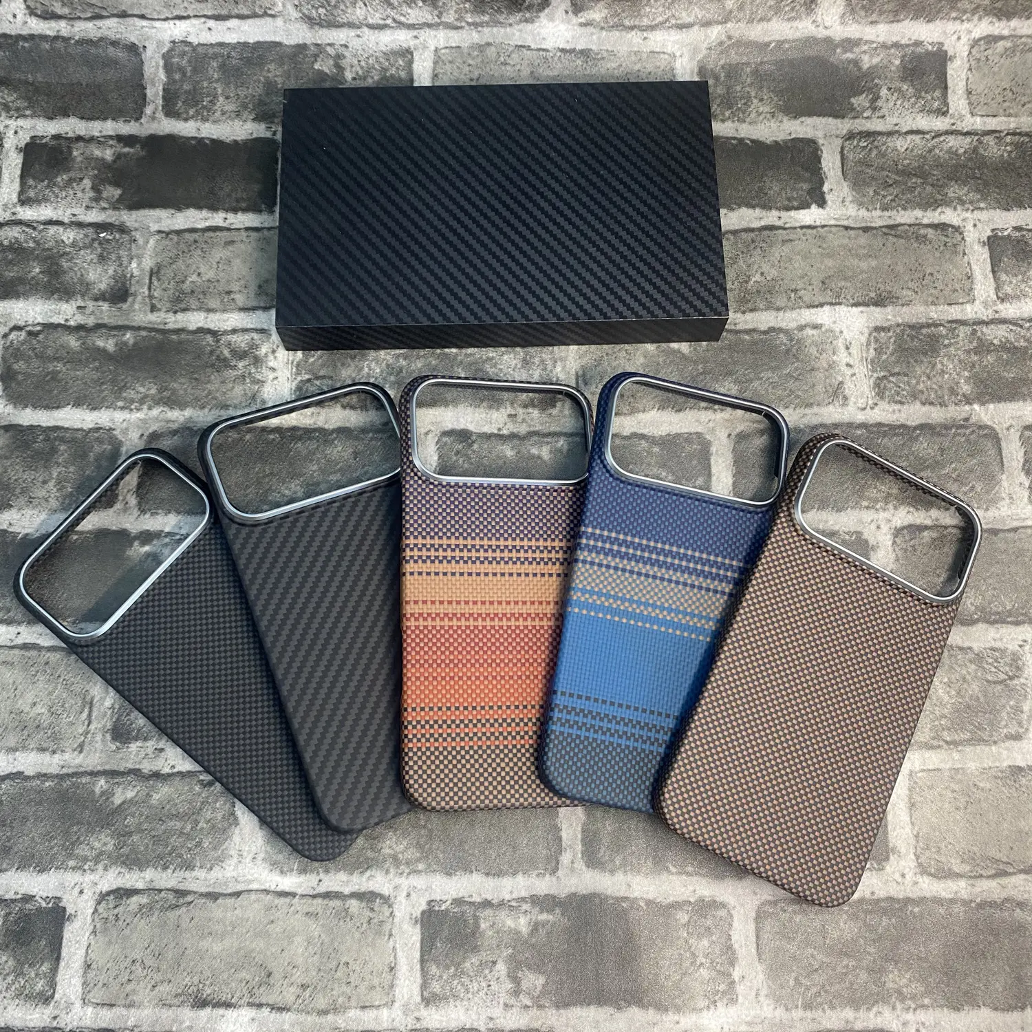 Magnetic-compatible Kevlar Phone Case Carbon-fiber Protective Cover