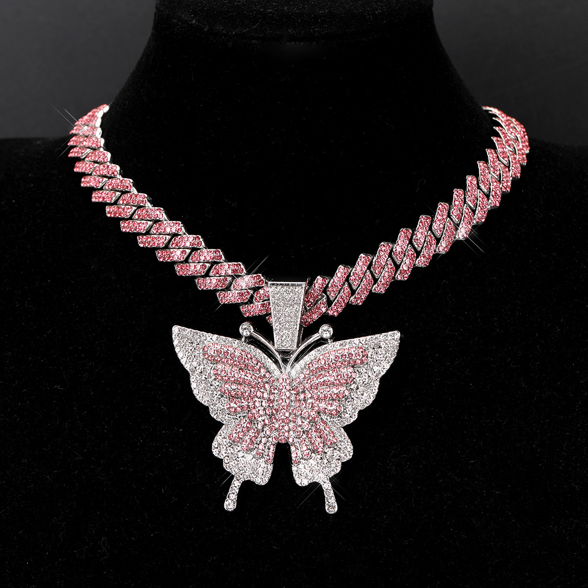Fashionable Alloy Full-diamond Unisex Necklace