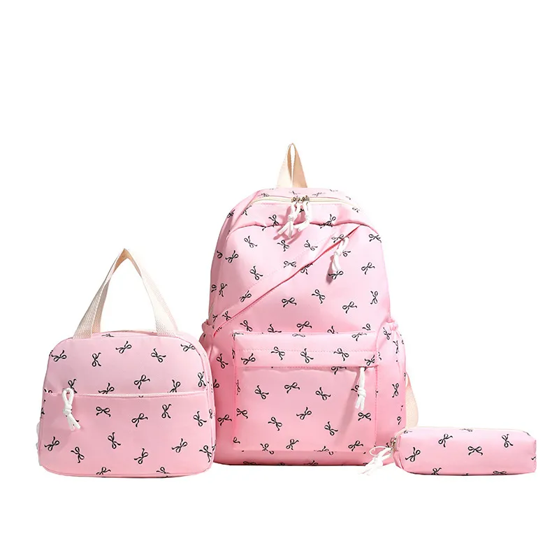 Cute Girl Campus High School And College Student Backpack - Pink