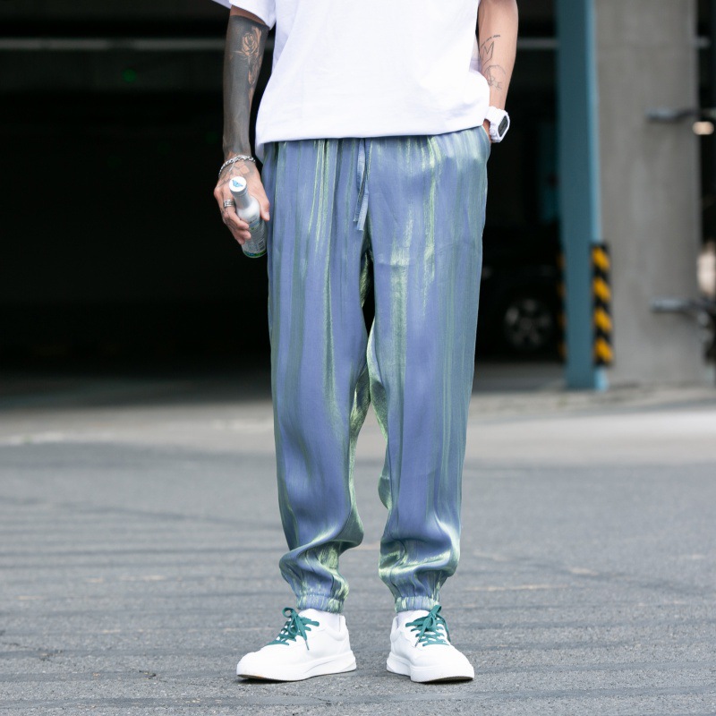 $22.64 Summer New Ice Silk Ultra-thin Cloud Pants Casual Fairy Cropped Pants