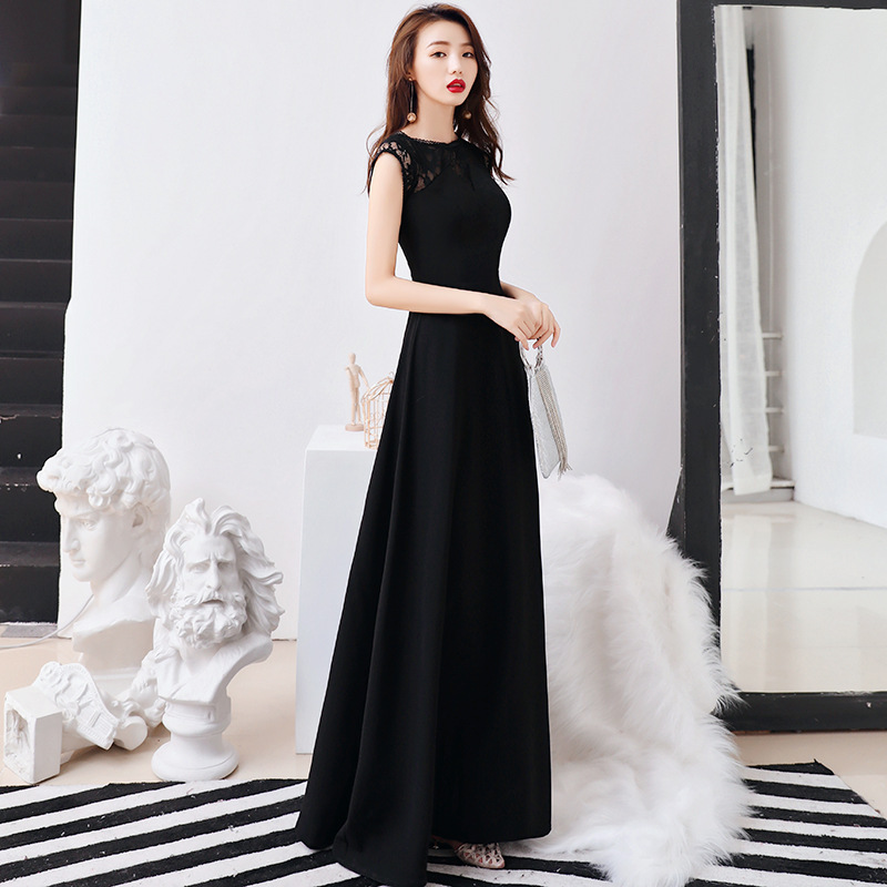 Black Long Evening Dress For Women