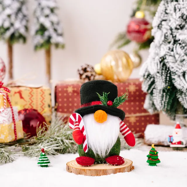 New Christmas Decoration Supplies Plaid Hat Forest Elderly Ornaments Snowman Style - Shop at LoveMi