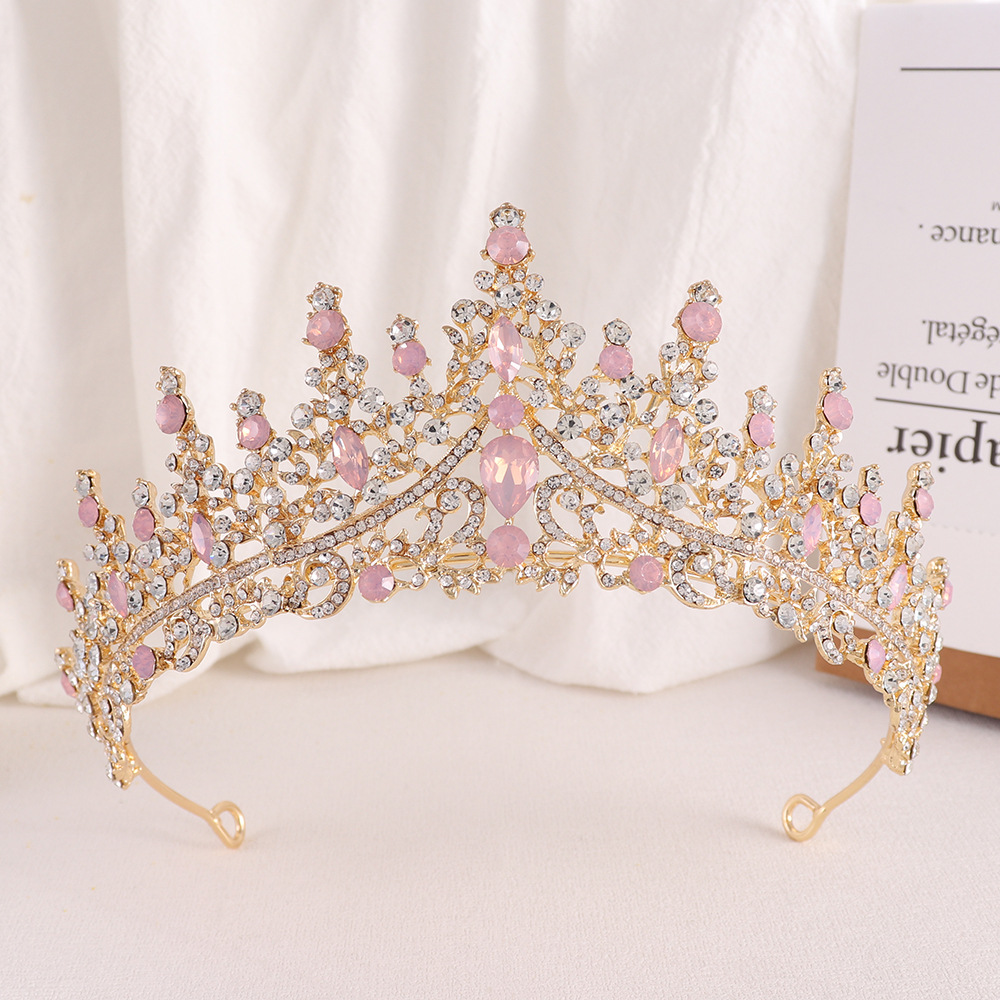 European And American Bridal Crown Baroque Style Elegant Rhinestone Accessory