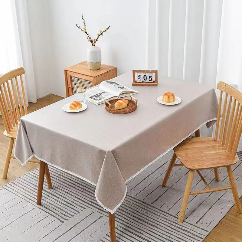 Ins Style Fabrics Tablecloth Waterproof And Oil-proof Household Advanced Sense