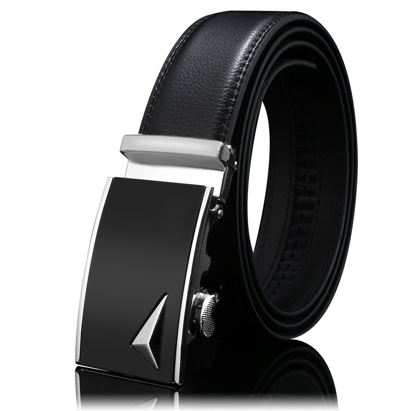 Mens Genuine Leather Belt With Automatic Buckle