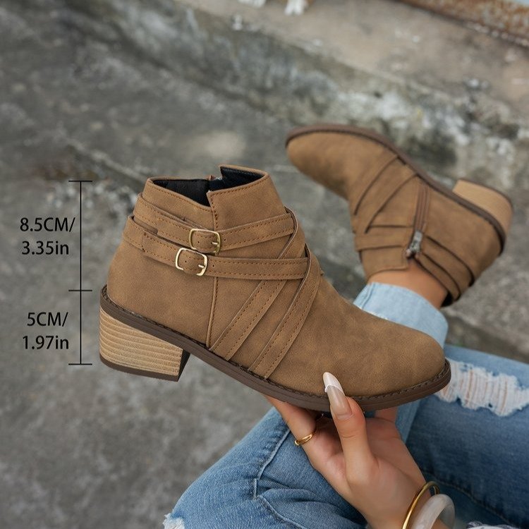 Women’s Retro High-Heel Ankle Boots 