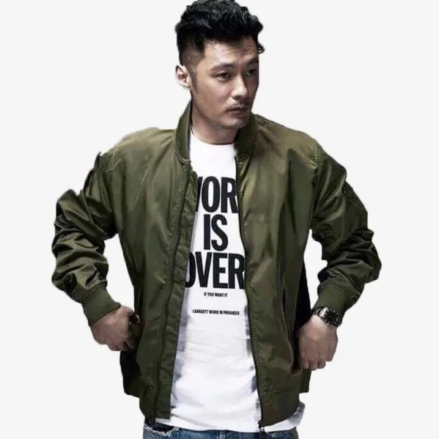 Men's Casual Cotton padded Thick Coat Army Green Thin - Shop at LoveMi