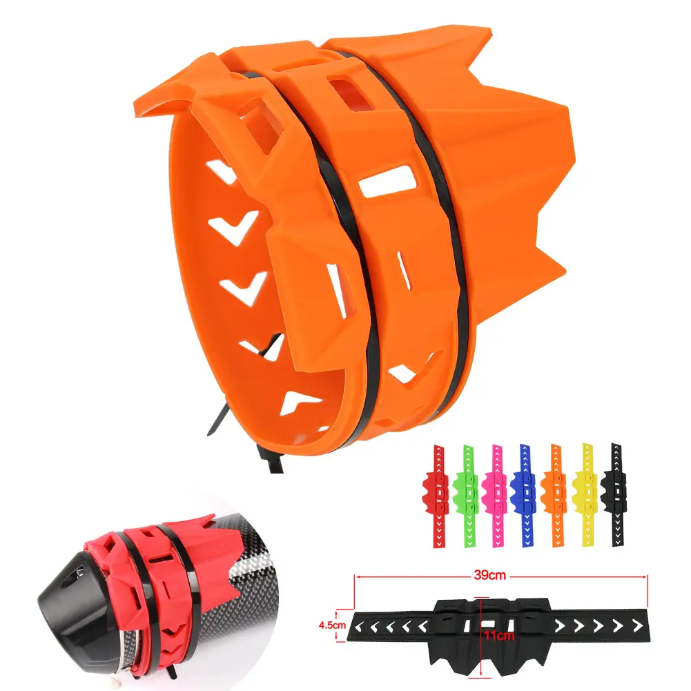 Universal Modified Exhaust Muffler Protective Rubber For Off-Road Motorcycles
