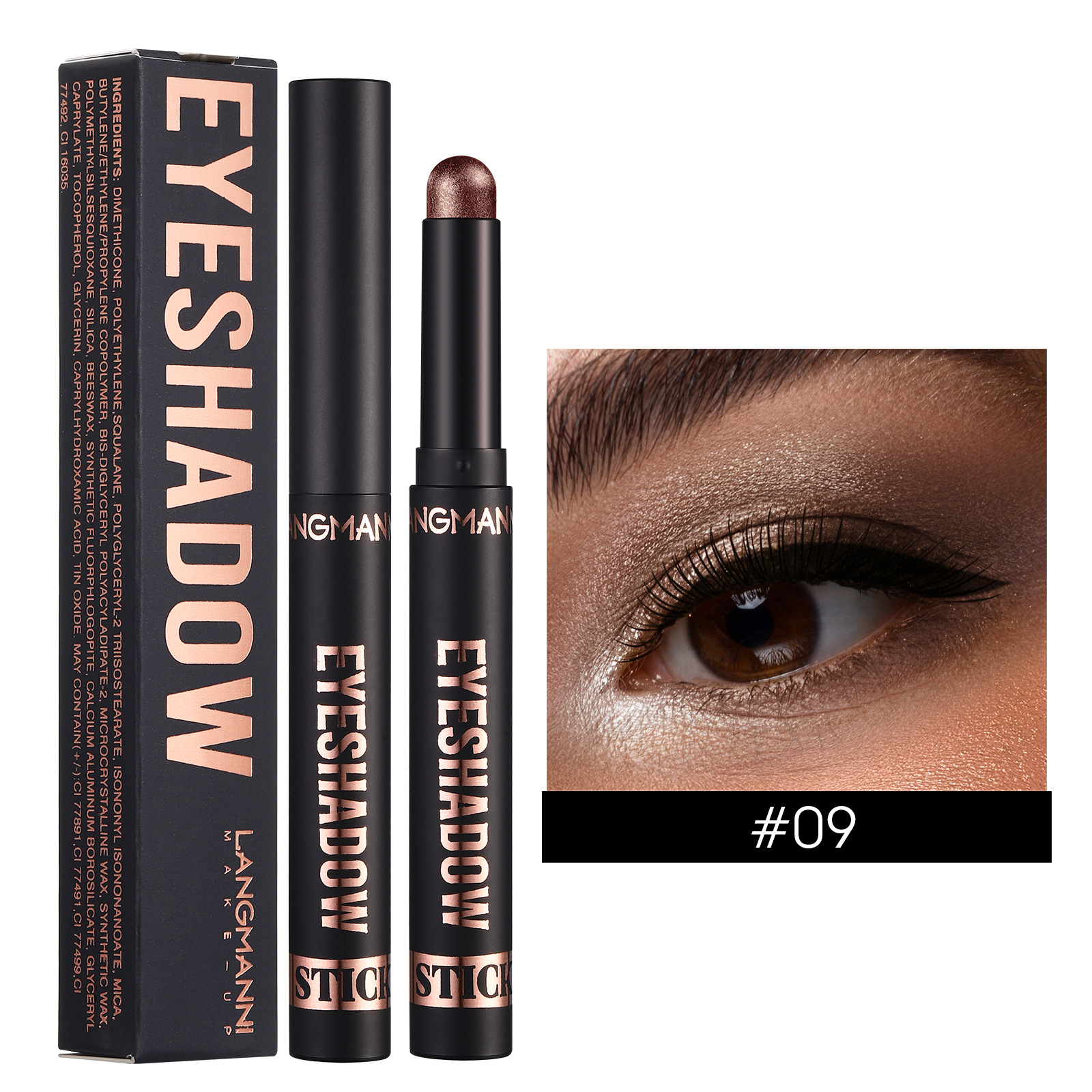 Eye Shadow Stick Waterproof And Durable Smudges Shimmer Matte 09 Style - Shop at LoveMi