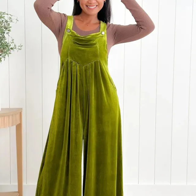 Classic Solid Overalls Green - Shop at LoveMi