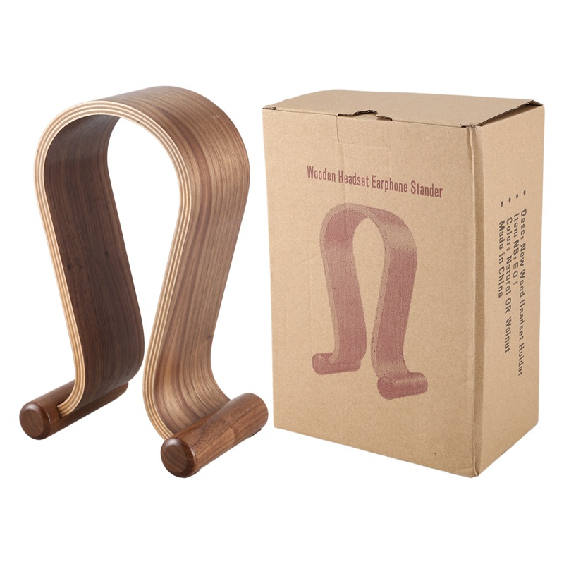 Bluetooth Headphone Stand U-shaped Wooden Headset Holder