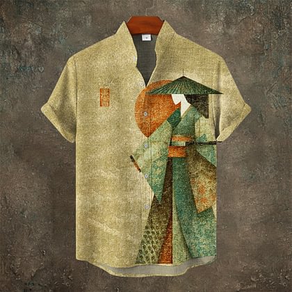 Spring Summer Mens Beach Shirt