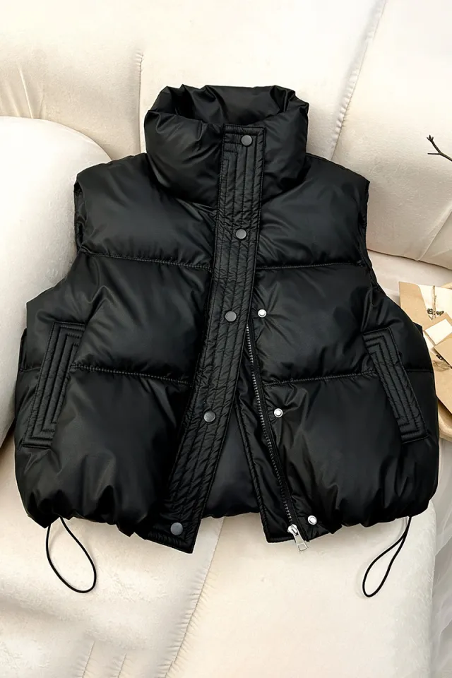 Loose Korean Style Outer Wear Waistcoat Vest Black - Shop at LoveMi