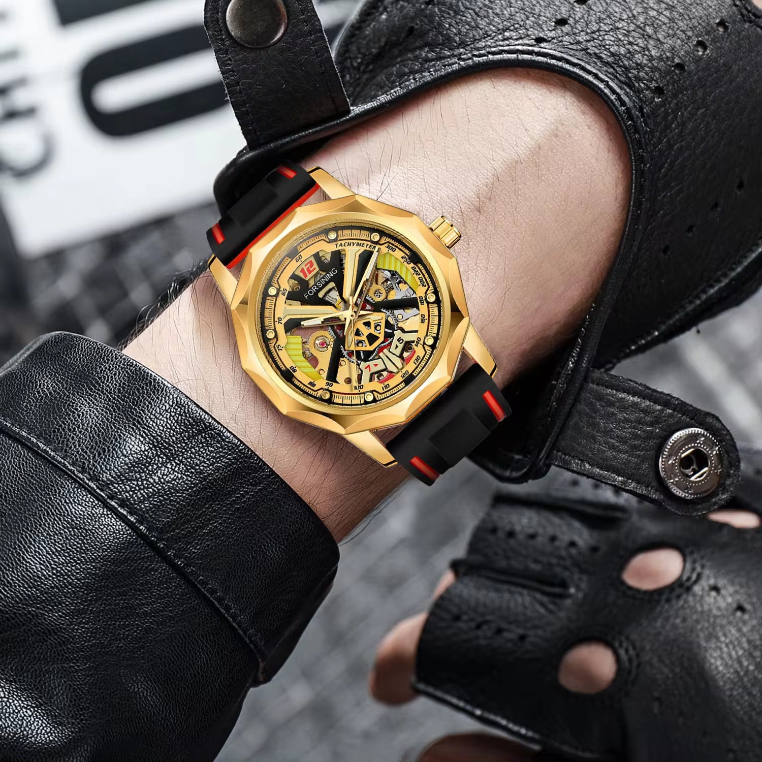 FORSINING 8284 Manual Hand Winding Mechanical Watch for Men