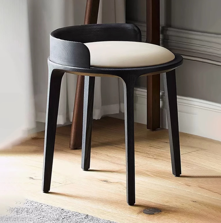 Medieval Designer Solid Wood Makeup Stool