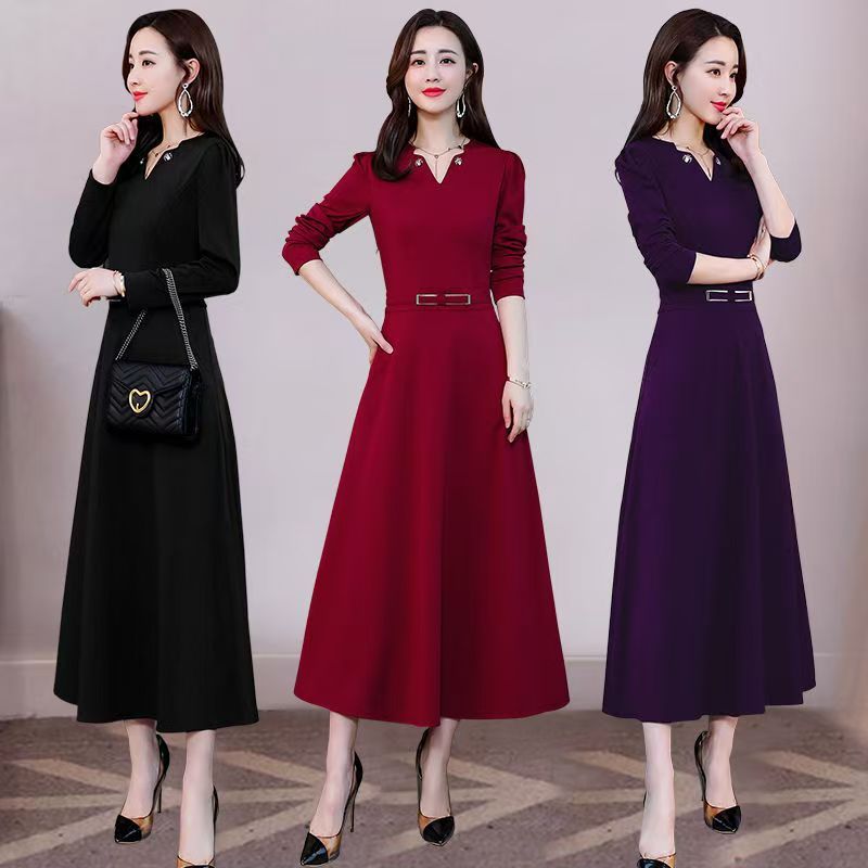 New Spring Dress Womens SpringAutumn Long-Sleeve Elegant Feminine Style