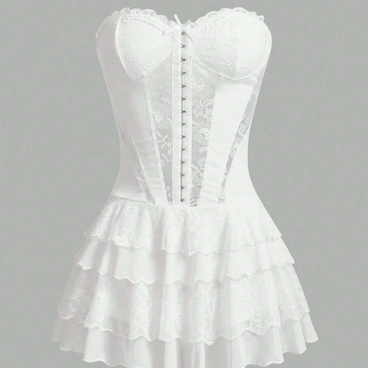 Sexy Lace Pure Yet Alluring Figure-hugging Strapless Slip Dress