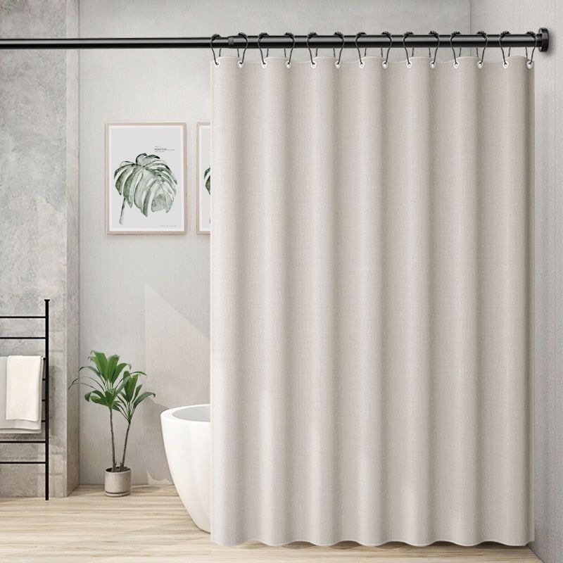 Punch-free Thickened Bathroom Shower Curtain Set