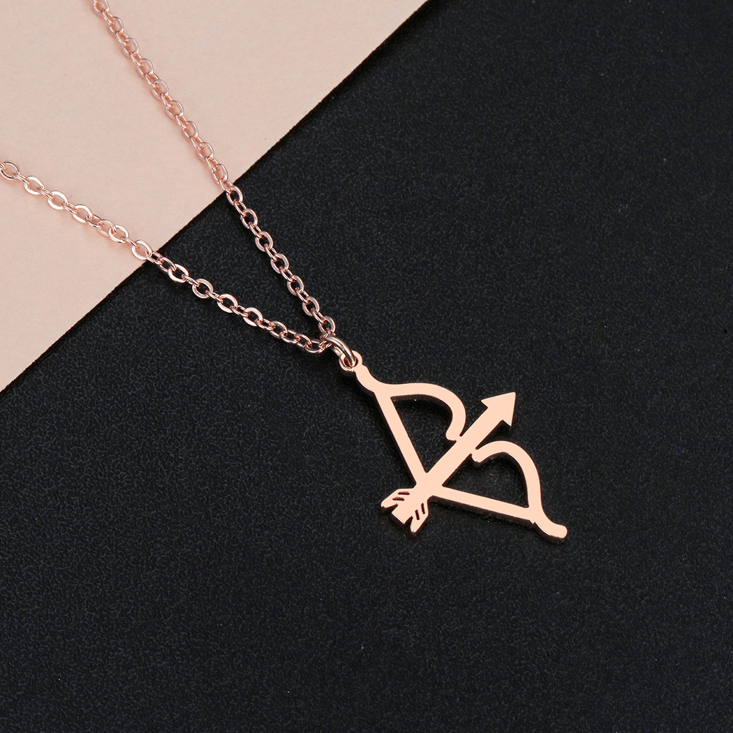 Cupid Bow And Arrow Shooter Pendant Necklace For Women