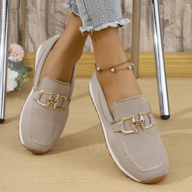 Women's Solid Color Flat Sneakers - Casual Lightweight Walking Shoes For Daily Wear And Comfortable All-match Style