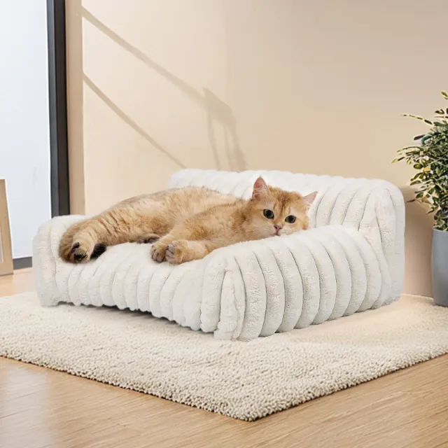 Universal Medium Large Dog Bed Cathouse Doghouse Winter Warm Pad Dogs And Cats Supplies Milky White - Shop at LoveMi
