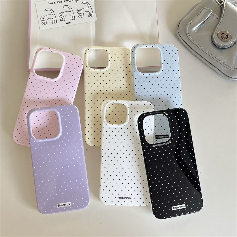 Korean-style Minimalist Polka-dot Soft Phone Case