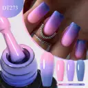 Shimmering Thermal Gel Fashion Nail Polish PU Protective Film For Nail Art view 8
