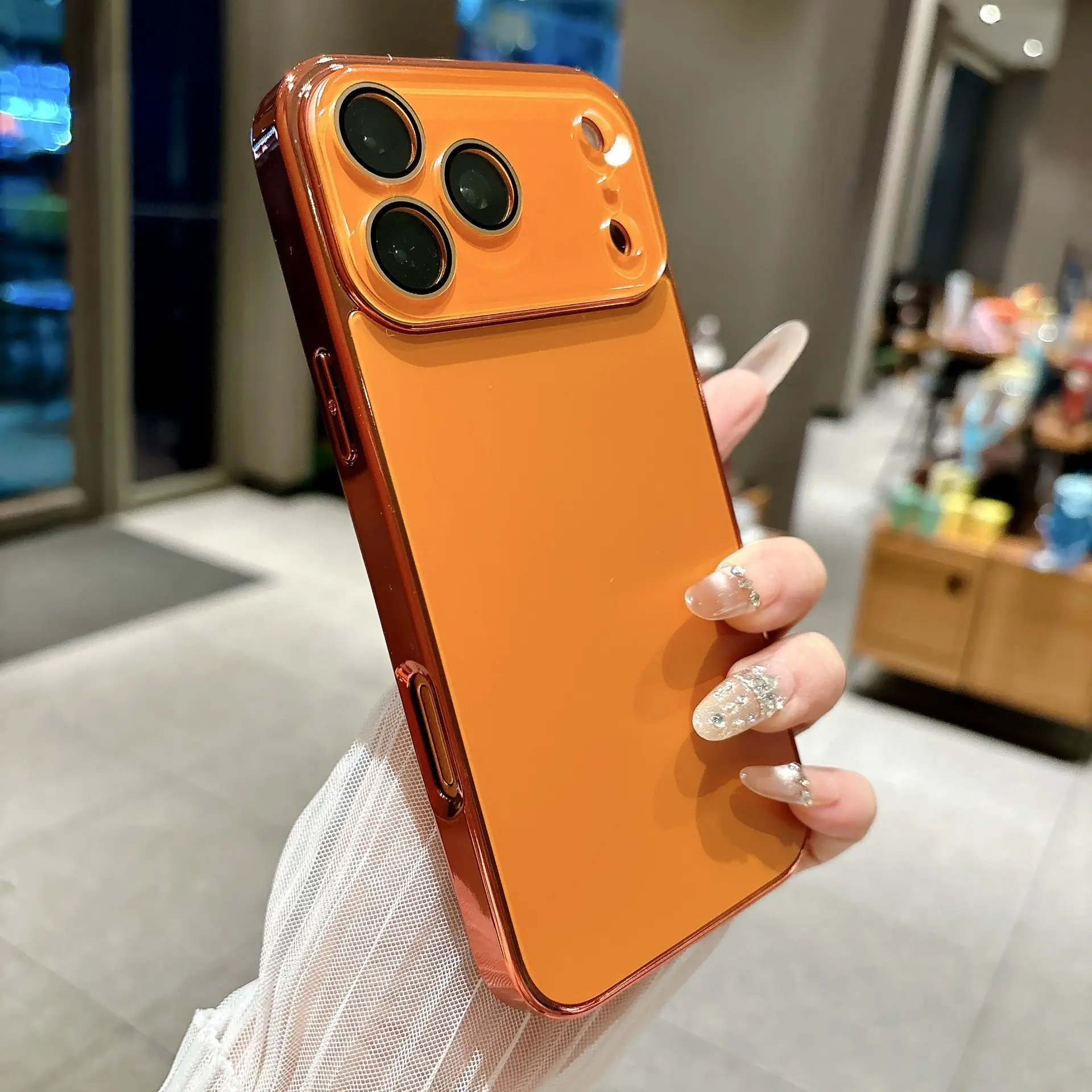 Nano-plated All-in-one Lens Protector And AG Frosted Phone Case For IPhone