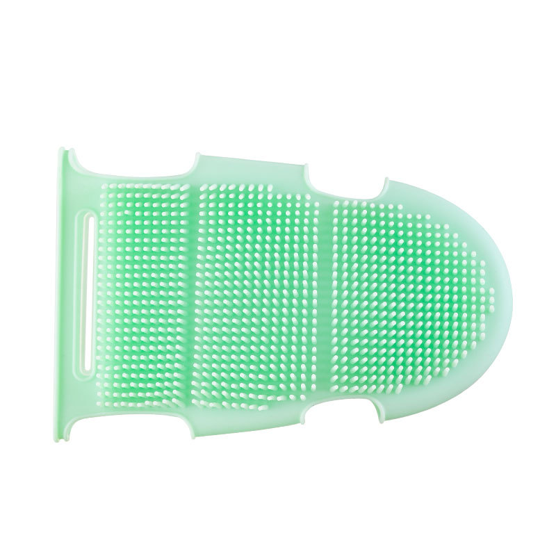 Childrens Bathing Massage Wash Mitt, Double-Sided Bathing Tool, Silicone Bath Brush