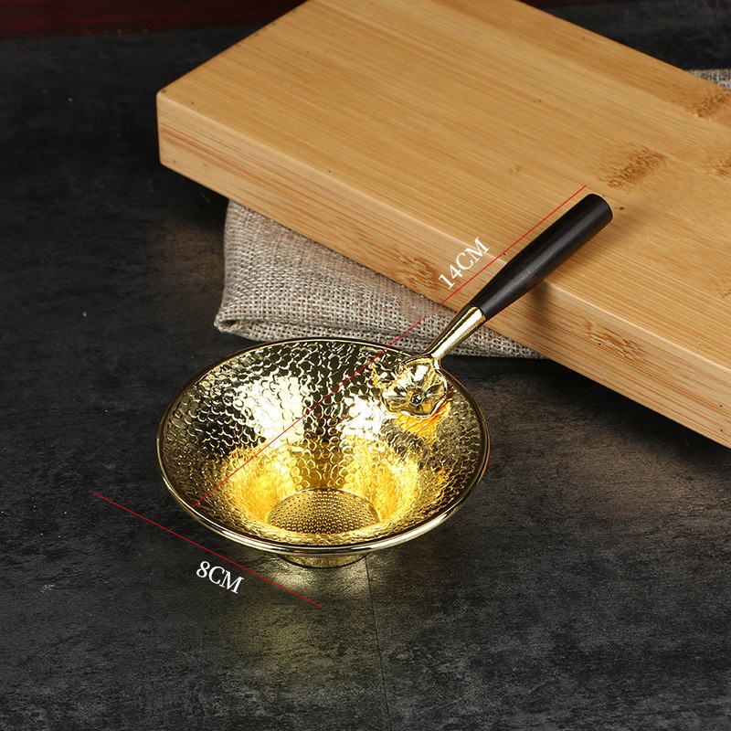 Lotus Leaf Tea Strainer Gold