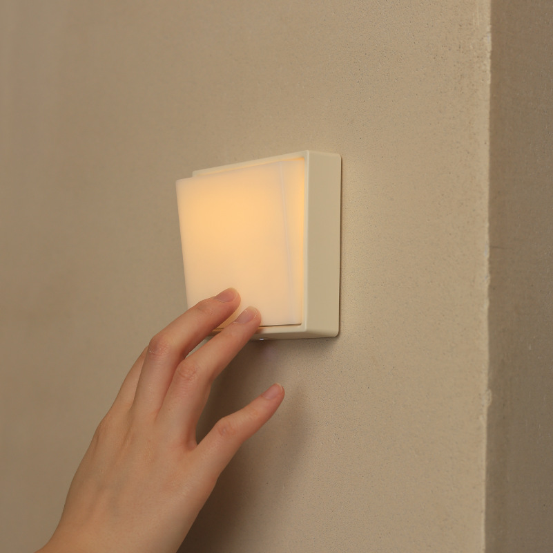 Button-operated Ambient Night Lightwall Lamp Yellow
