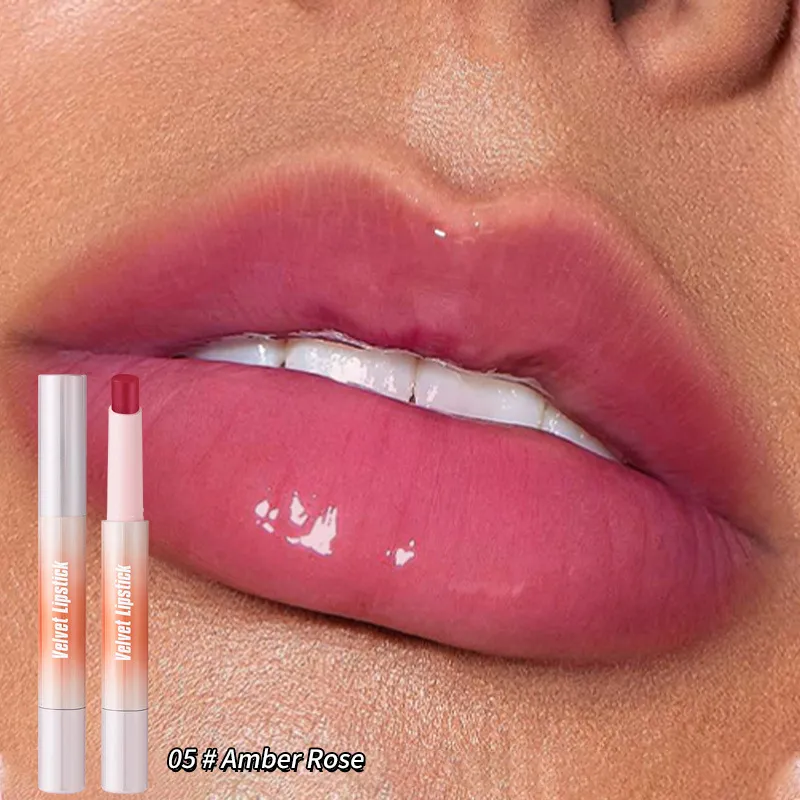 Velvet Air Matte Finish Lipstick No Stain On Cup - Amber Rose