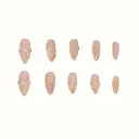 Almond Nail Pure Flower Wear Nail Removable Fake Nails view 5