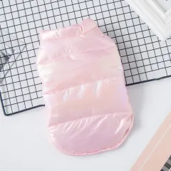 Laser Glossy Vest Autumn And Winter Clothing Pet Coat - Pink - View 1