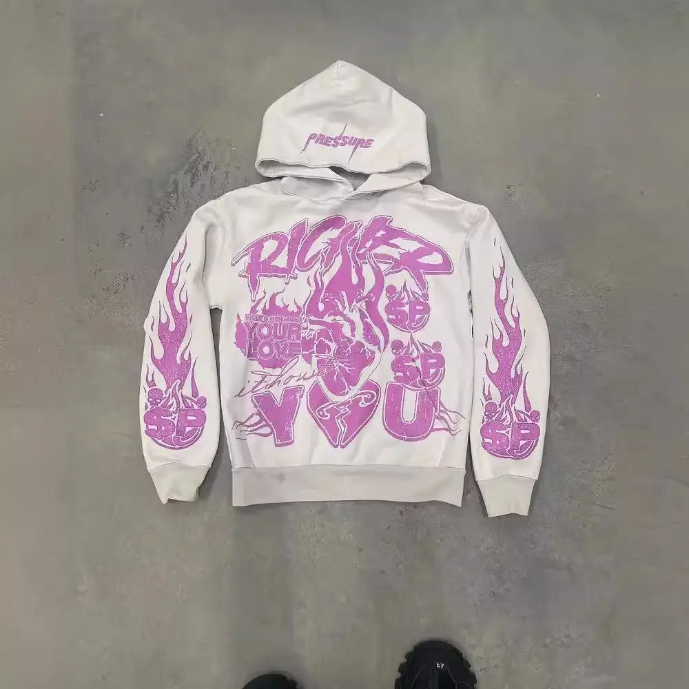 Graphic Print Pullover Harajuku Vintage Y2Kstreetwear High Street Hoodie
