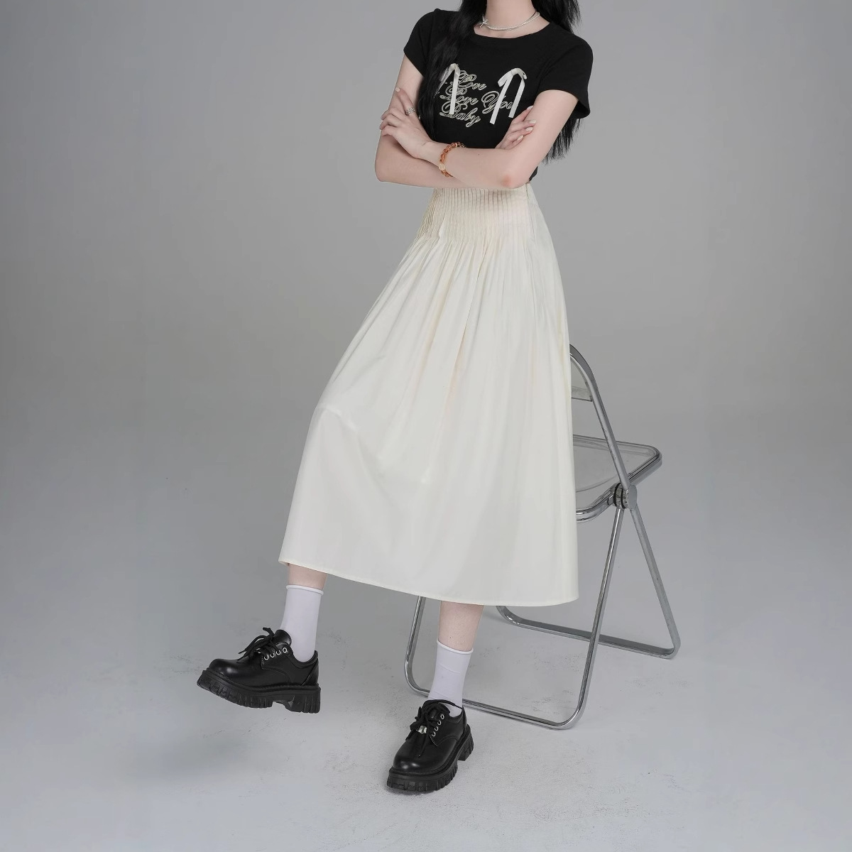 Mid Length Sweet Slim-fit Womens Skirt